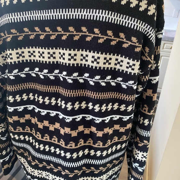 Avon vintage sz large acrylic brown/ black sweater - Picture 7 of 7